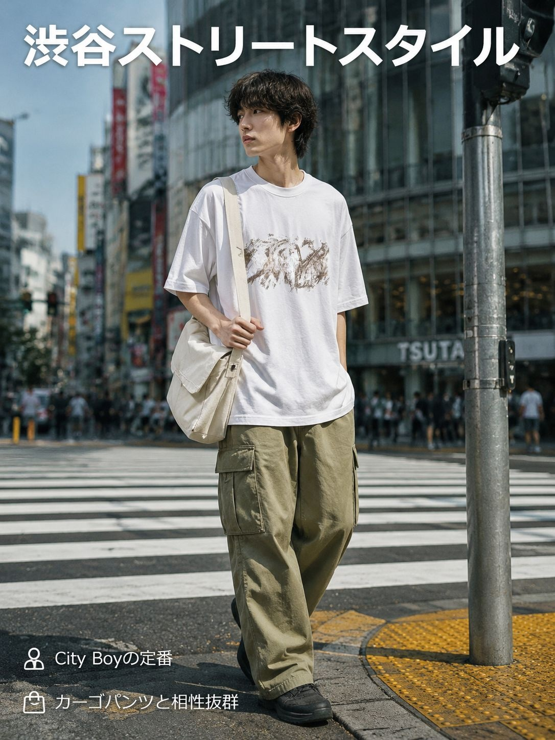 グラフィティプリントルーズフィットダメージ半袖Tシャツ ユニセックス