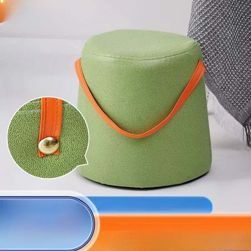 Taburete multifuncional portátil para sala y dormitorio, banco bajo cuadrado, banquito para zapatos