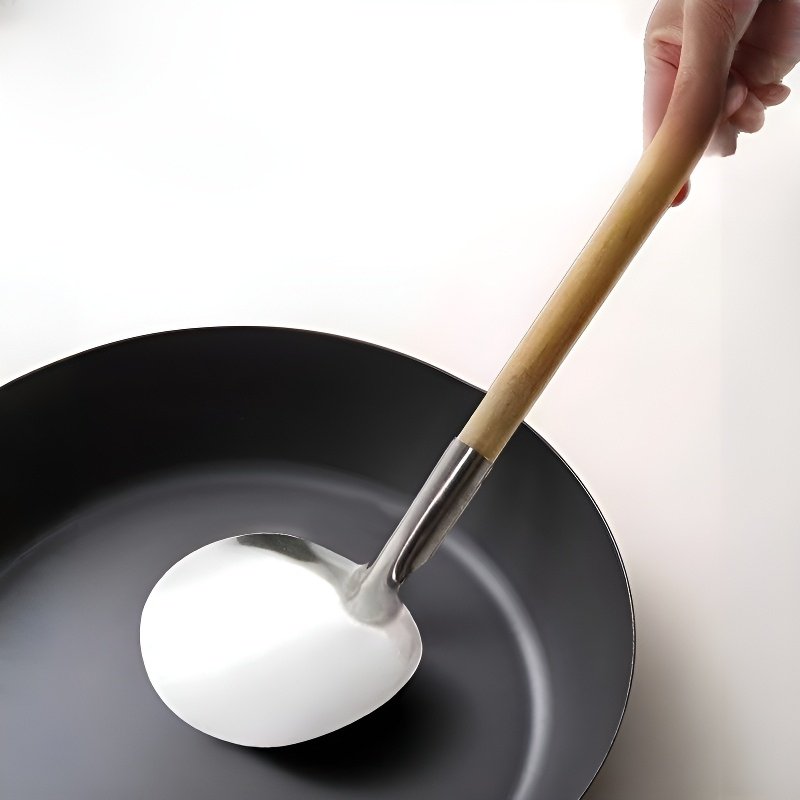 원목 손잡이 논스틱팬 전용 원형 볶음용 뒤집개 겸용