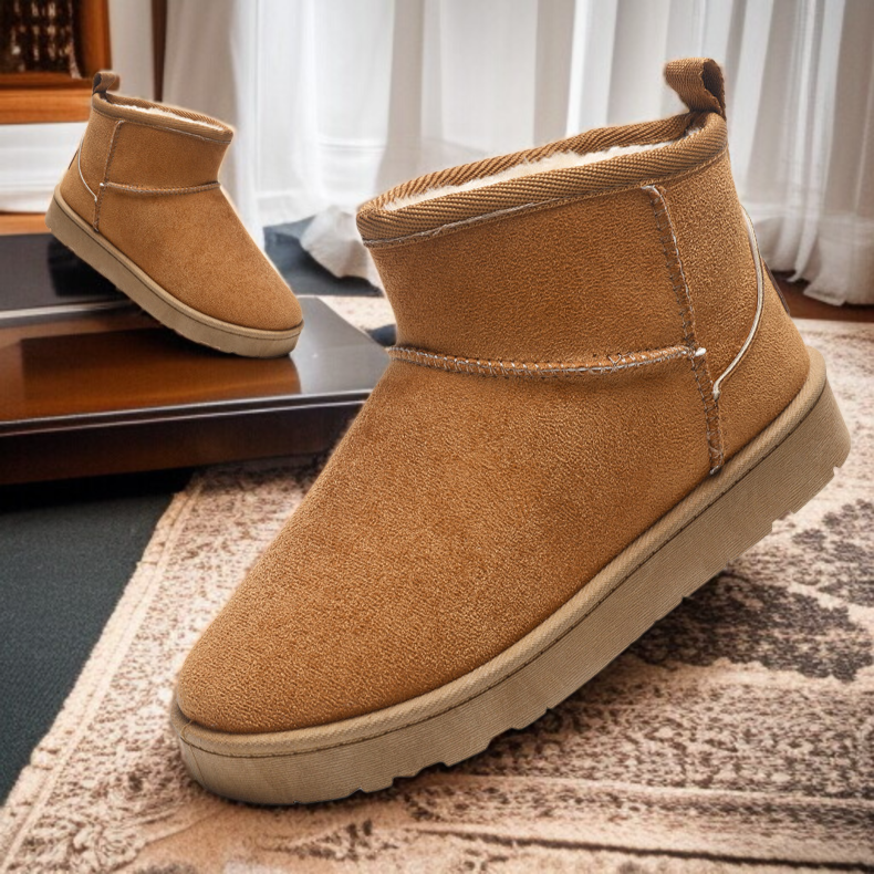 여성 겨울 융털 도톰한 스노우 부츠 통굽 여성 겨울 부츠
