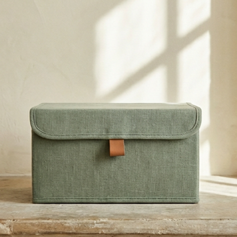 布製収納ボックスの正面写真