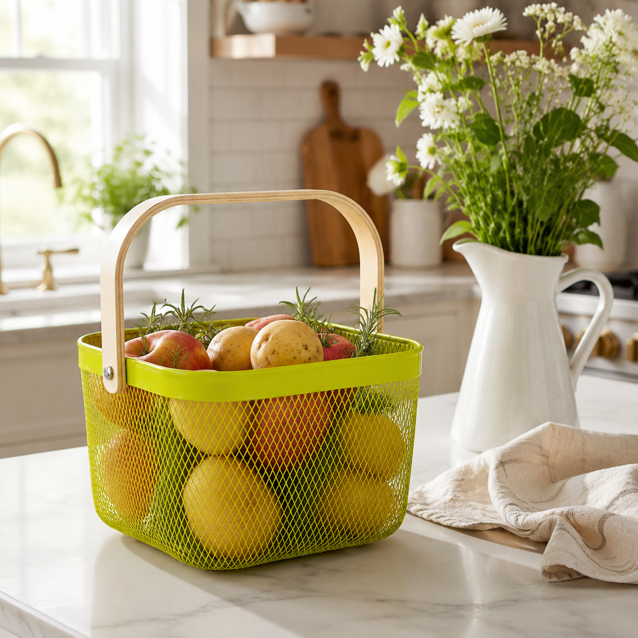 Kitchen Storage Metal Fruit Basket