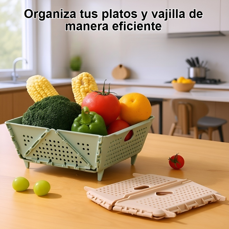 Cesta para guardar platos y vajilla