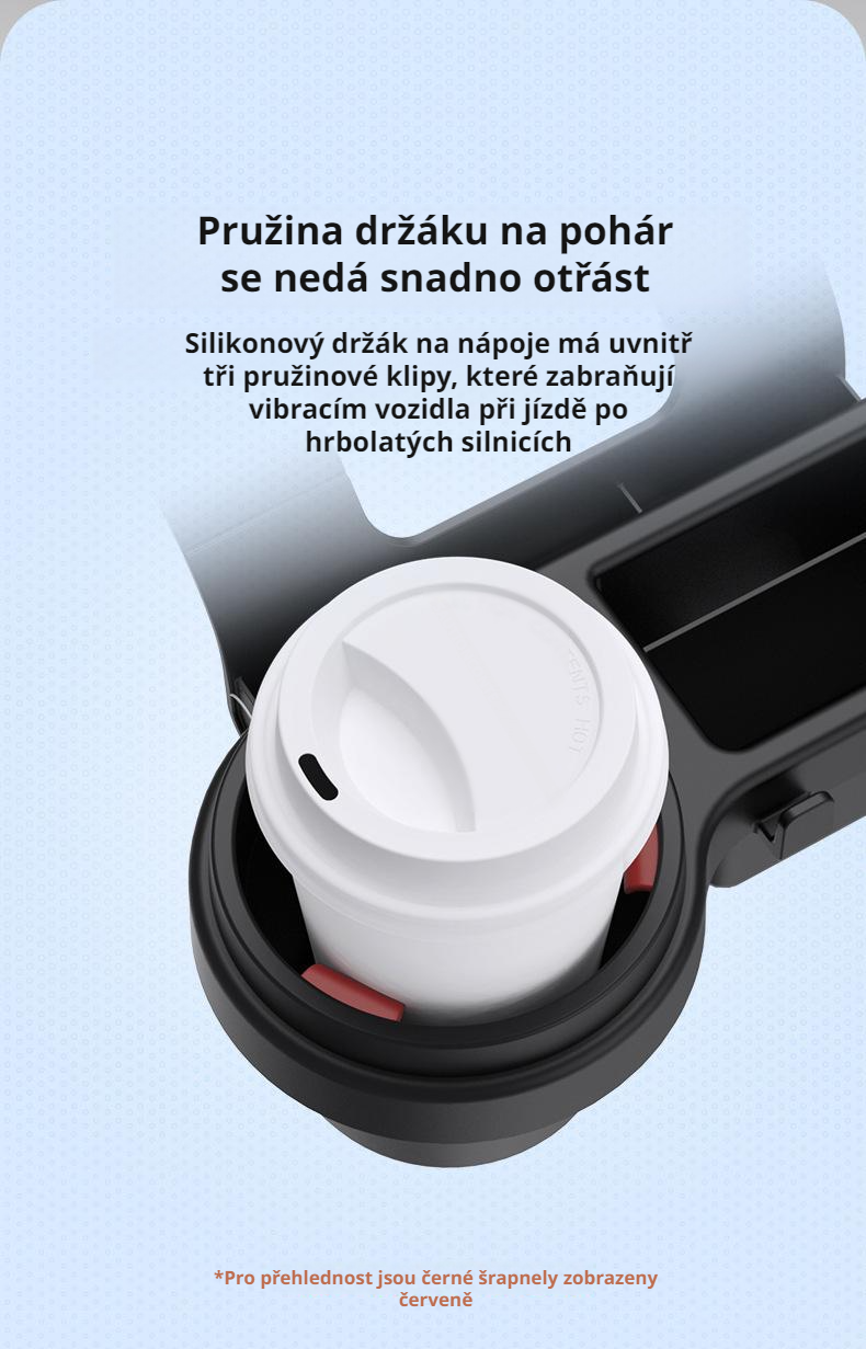 Detail univerzálního držáku v autě
