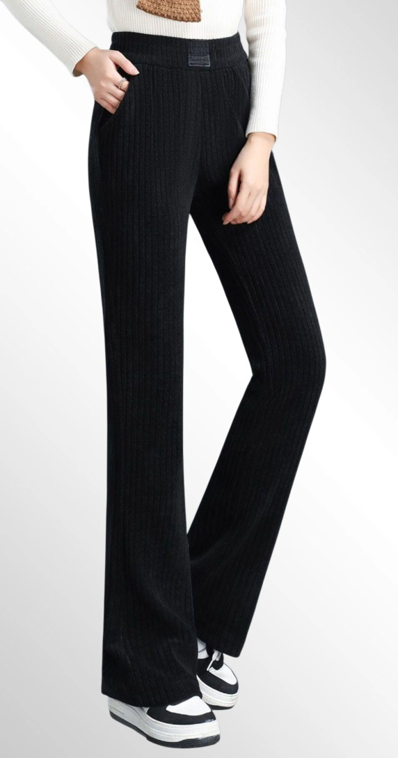 트렌디 셰닐 소재 팬츠 디테일 사진