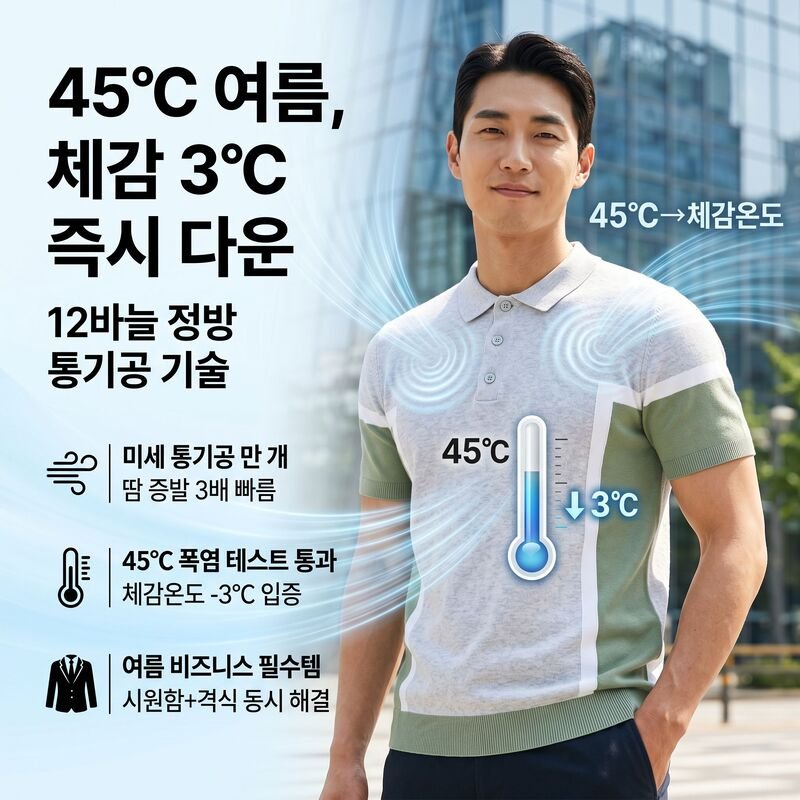 남성 유럽·미국 스타일 블루 반팔 폴로셔츠 BK0006