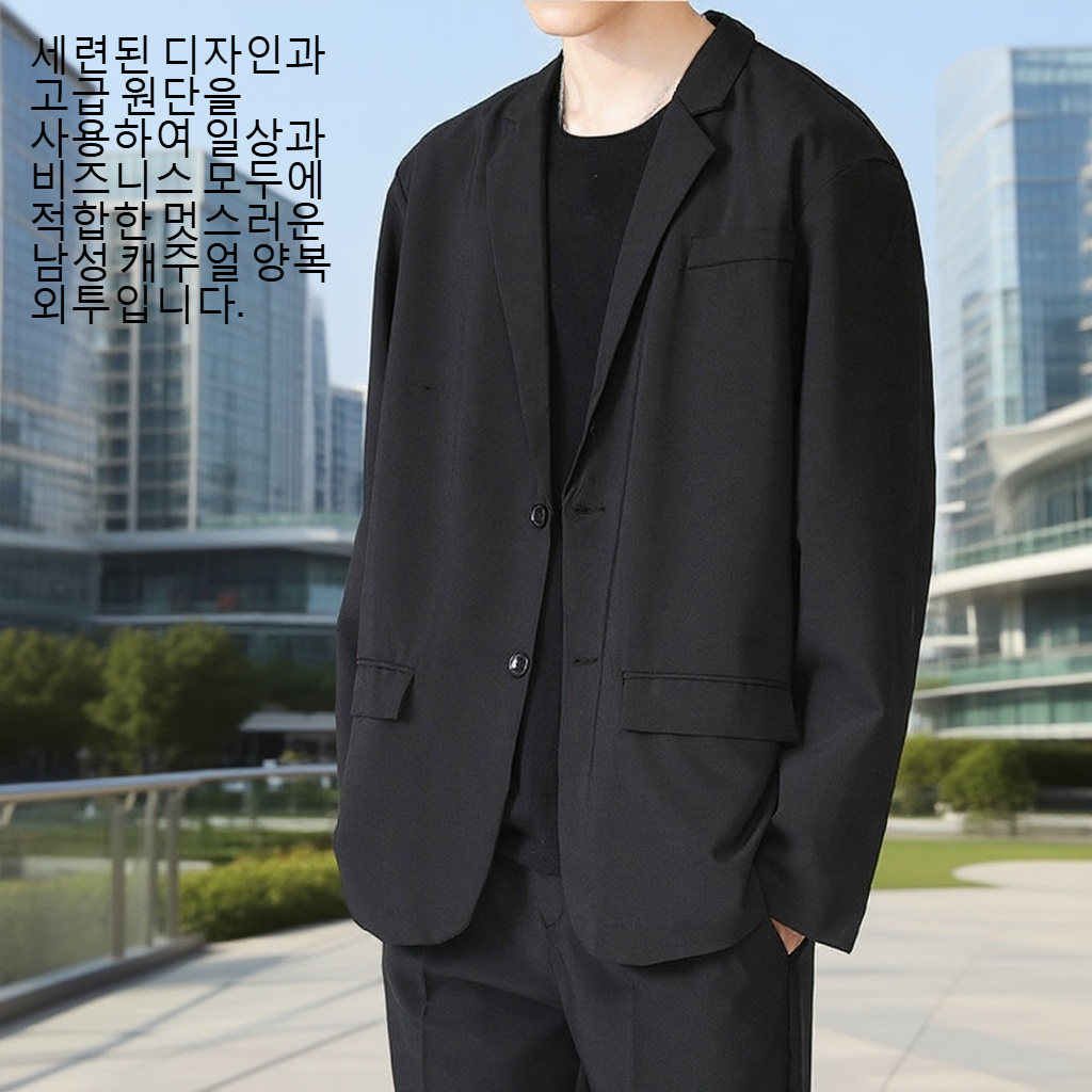 남성 고급감 캐주얼 양복 외투