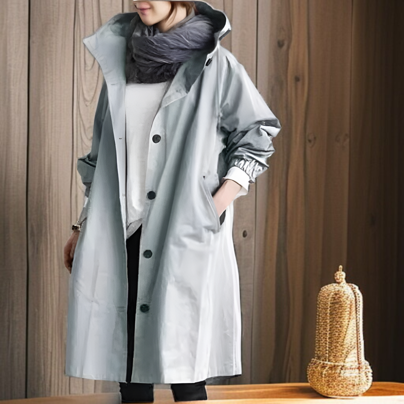  おしゃれ カジュアル 長袖 ミドル丈 エレガント ゆったり ウエスト ボタンダウン トレンチコート レディース