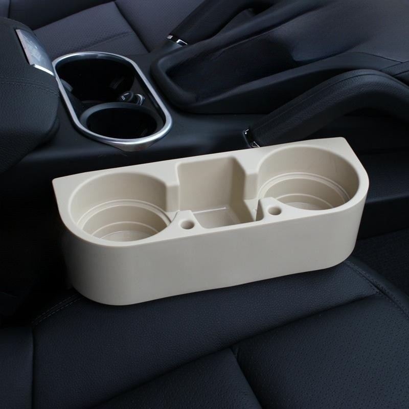 3-in-1車用シートギャップ収納＆カップホルダー防漏ラック