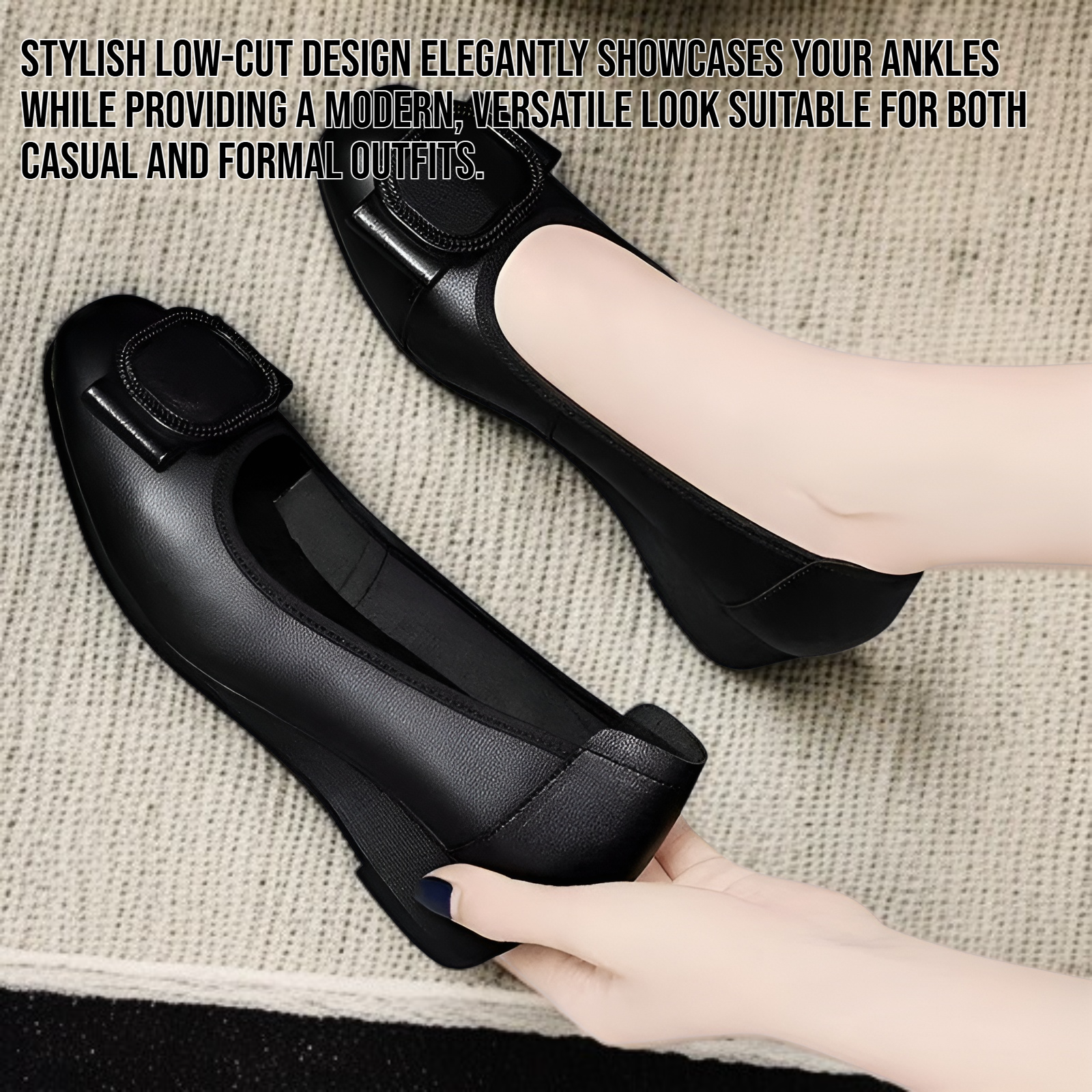 Women's low-cut wedge heel shoes