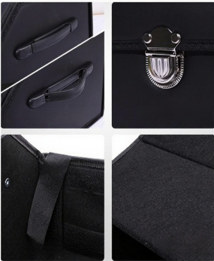 صندوق تخزين جلدي أنيق للسيارة