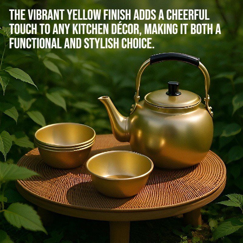Yellow aluminum kettle