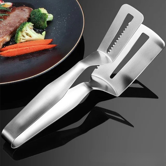 304 Stainless Steel 3 in 1 Thickened Food Tongs