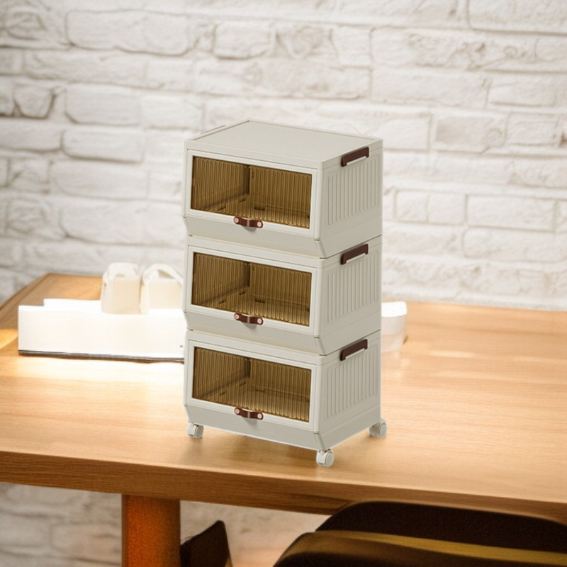 다양한 크기의 플립탑 수납장 세트