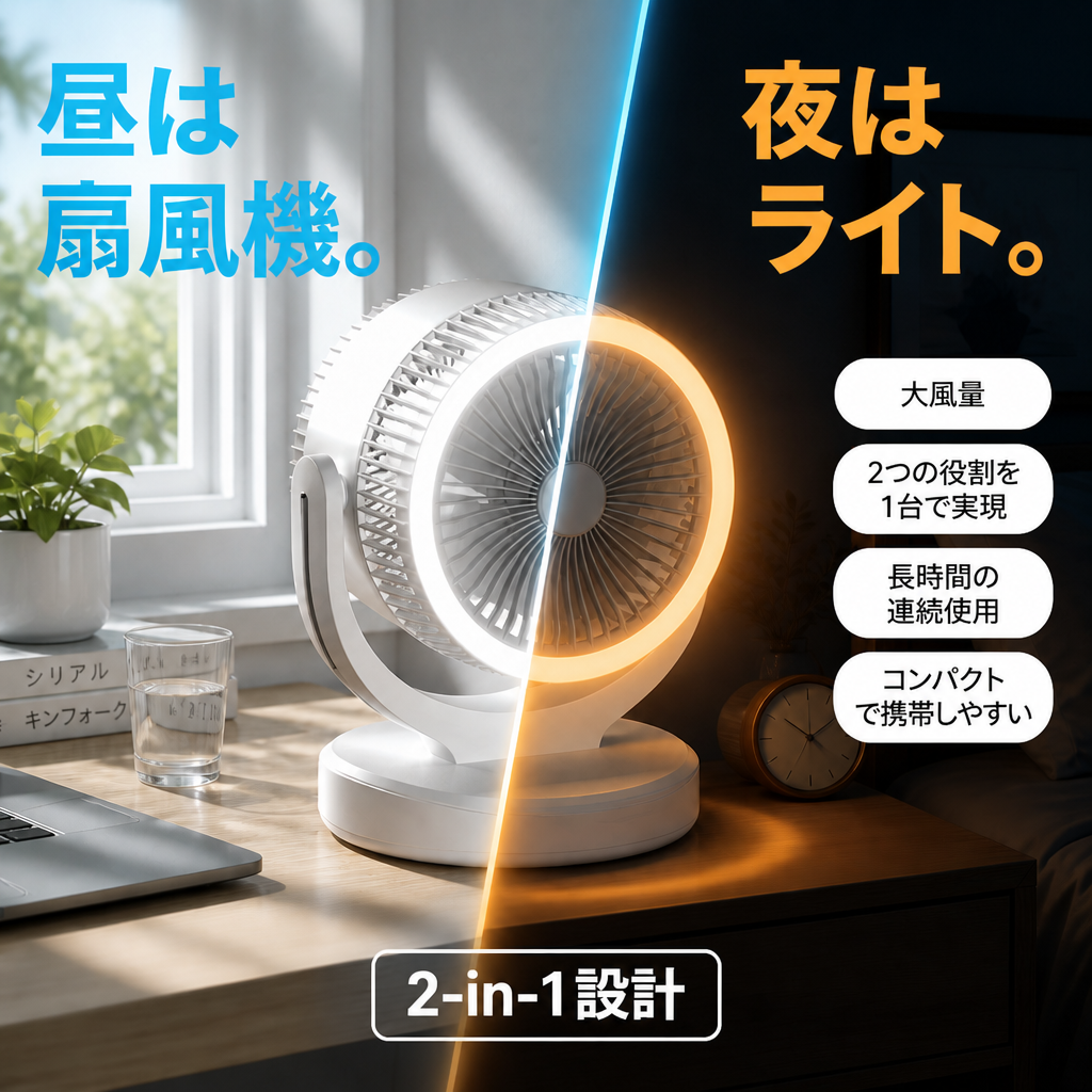 静音省エネ多機能扇風機 家庭寝室卓上循環ファン