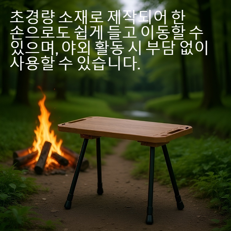야외용 초경량 접이식 테이블