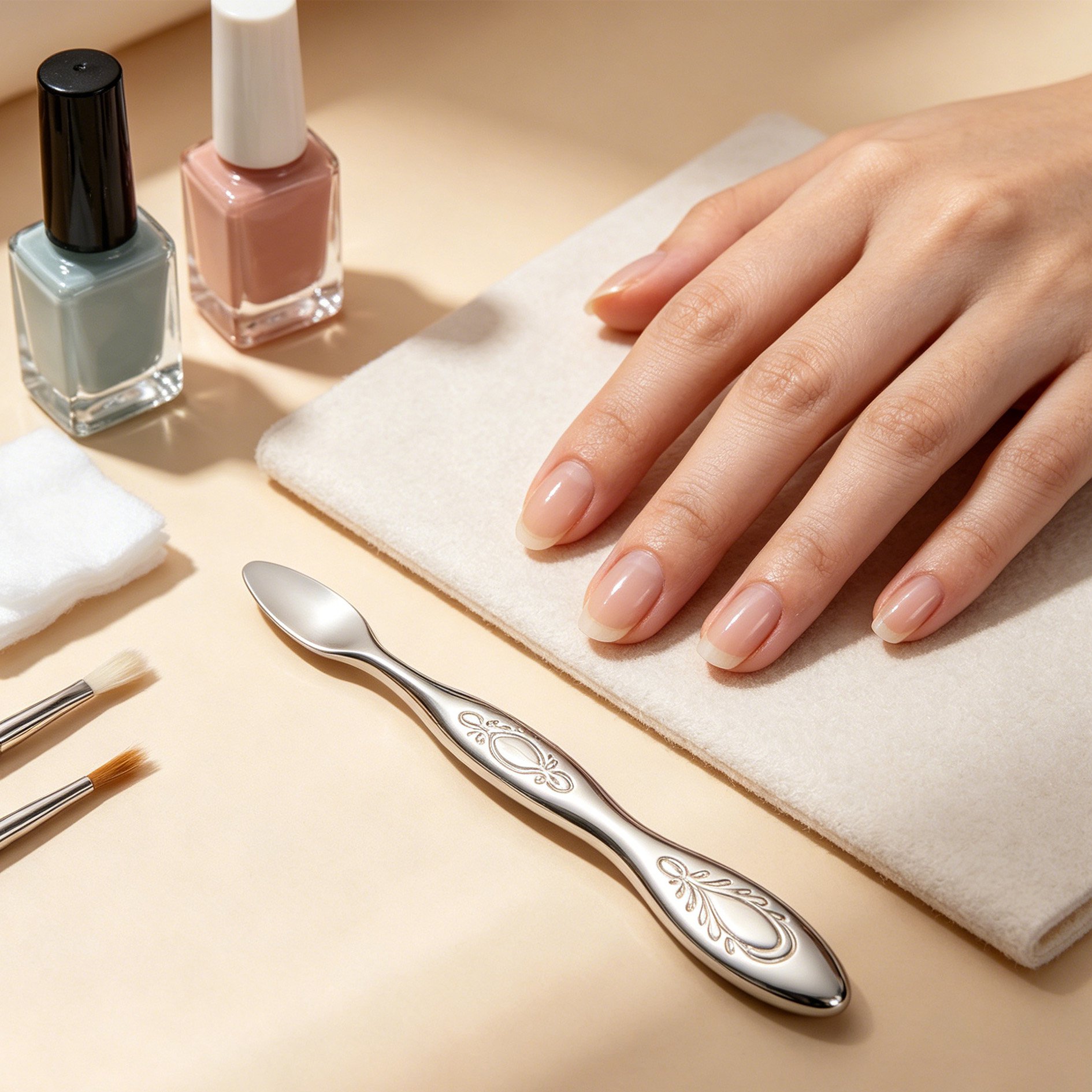 Professional nail care tool for cuticle pushing