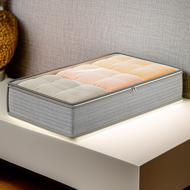 Multifunctional under bed organizer with easy sliding design