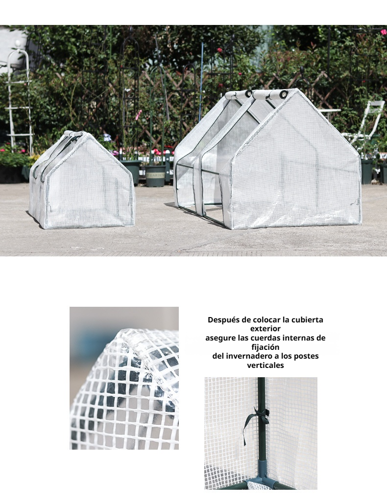Protección de flores y vegetales en invernadero doméstico