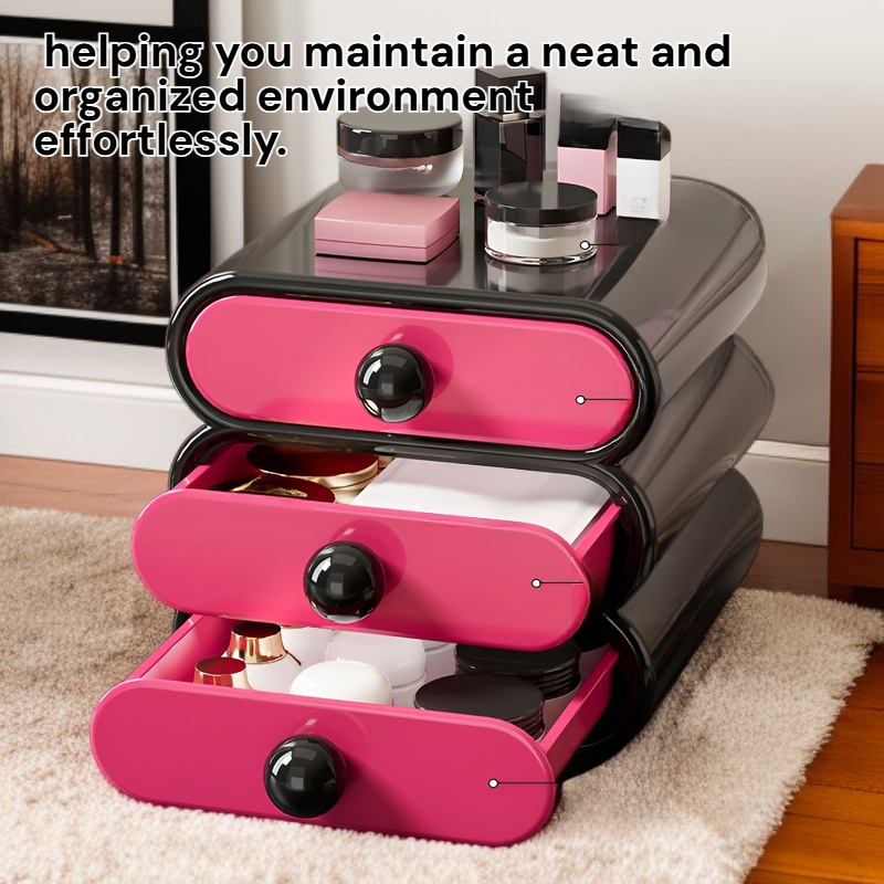Multi-functional Cosmetic Organizer Storage Box for Desktop
