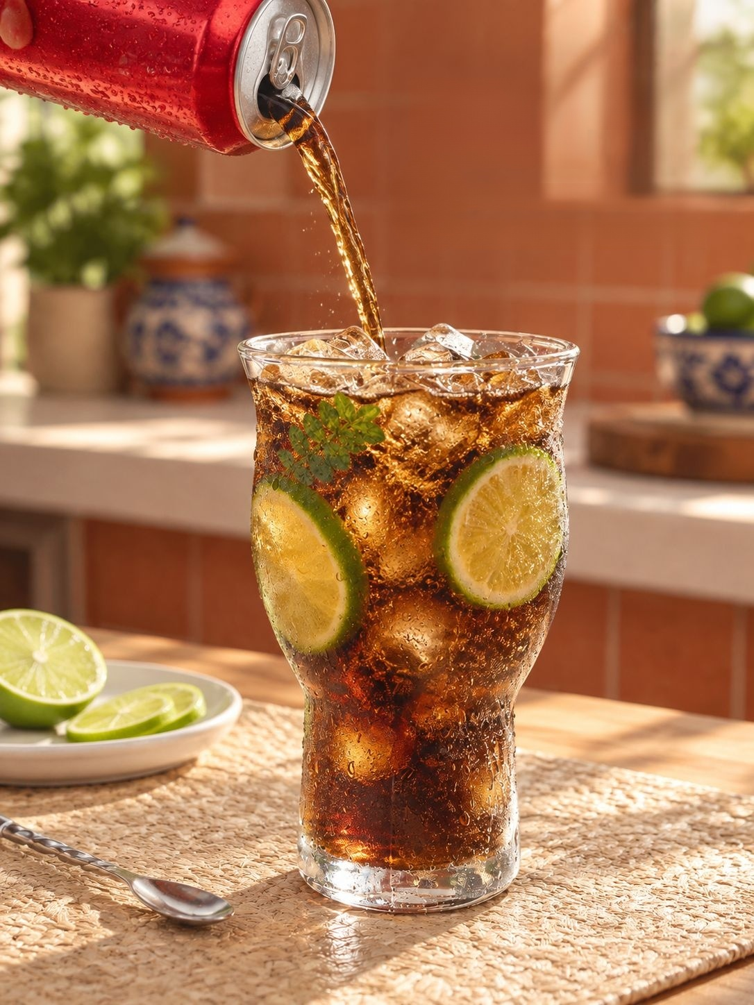 Vaso de vidrio elegante ideal para bebidas frías y calientes
