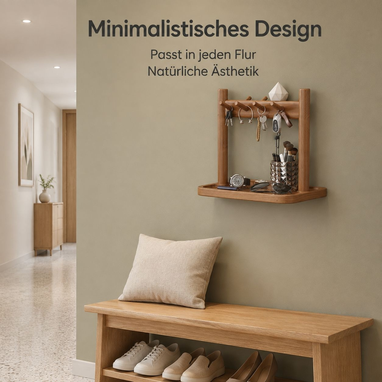 Schlüsselbrett aus Holz für den Eingangsbereich