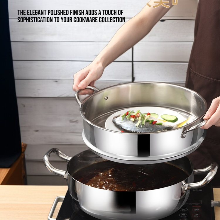 Thickened 316 Stainless Steel Double-Handle Soup Pot