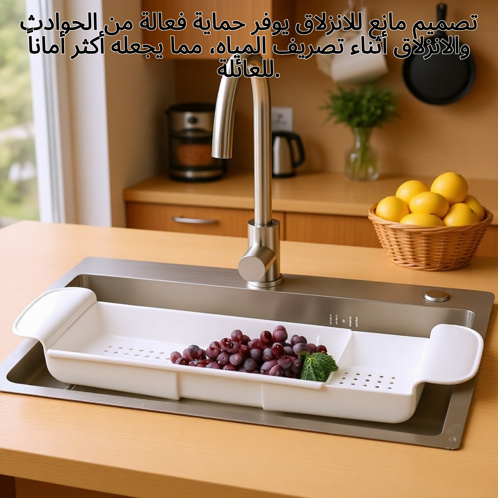 رف تصريف مياه مانع للانزلاق