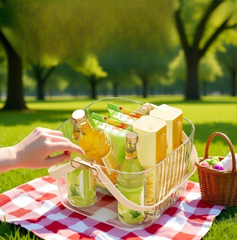 持ち運びやすい取っ手付きキャリーボックス