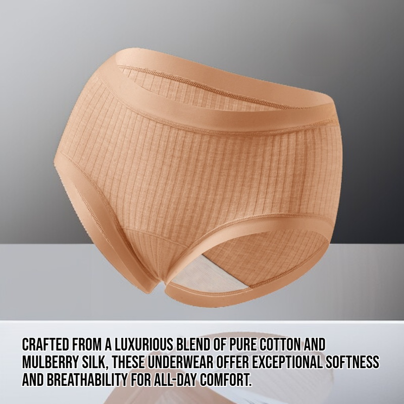 Women's pure cotton mulberry silk underwear