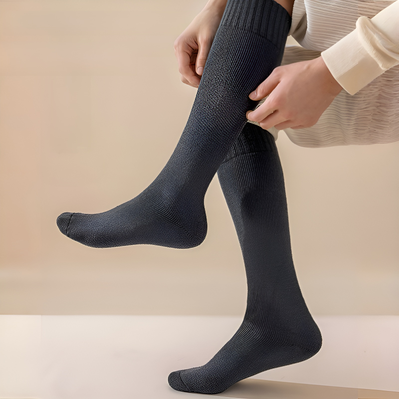 Pánské teplé silné fleecové ponožky střední délky