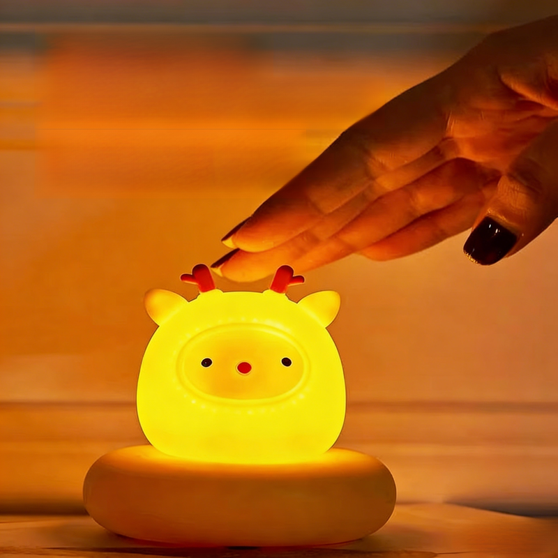 Cute silicone animal night light