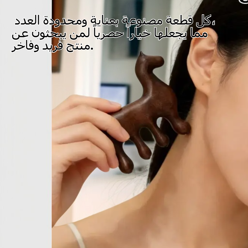 فرشاة تدليك خشب الصندل نسخة خاصة لعام الحصان