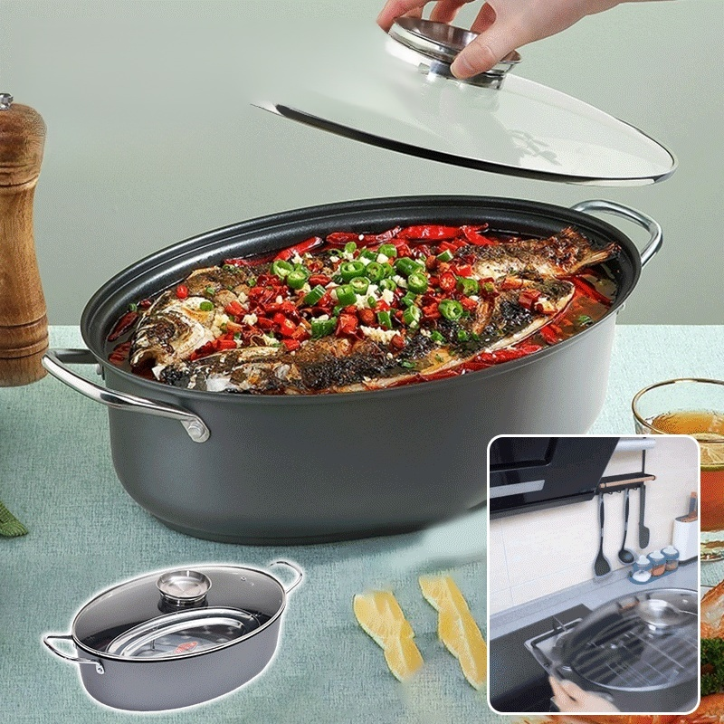 Double-eared glass-lid steamer