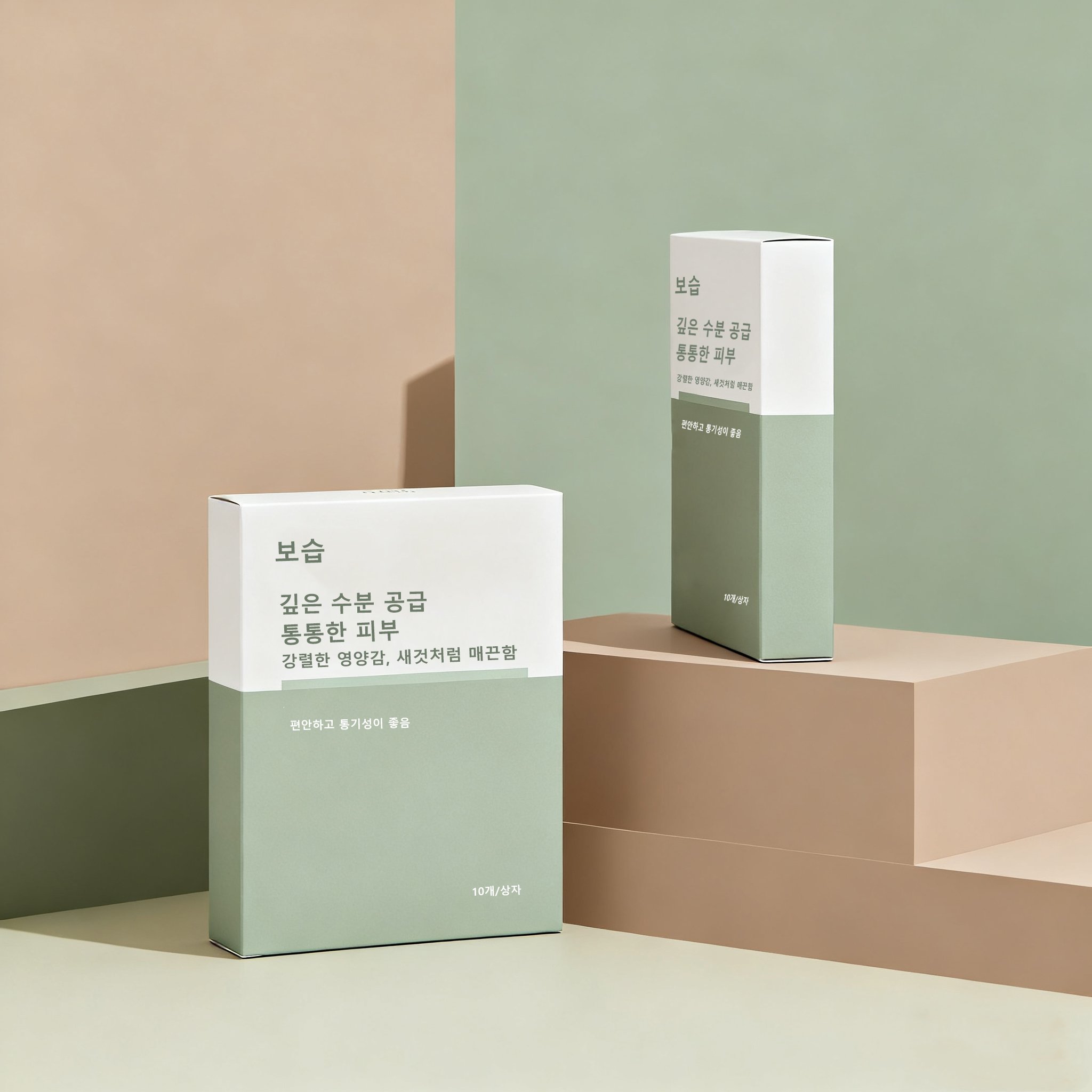 마스크팩을 사용한 촉촉한 피부 표현