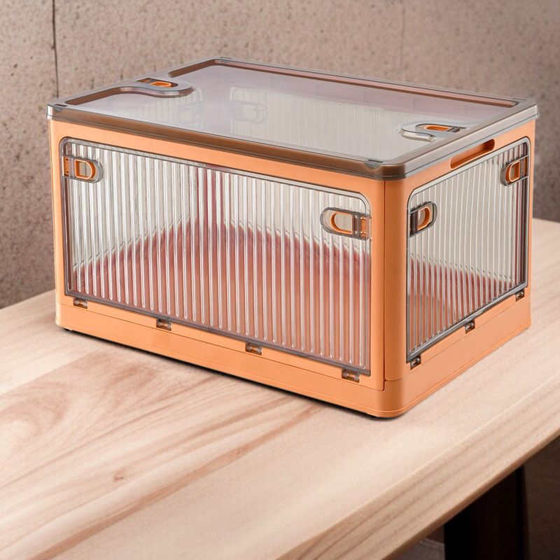 투명 접이식 수납함 차량용 아웃도어 의류 정리함 캠핑 수납  플라스틱 수납 장난감 정리함