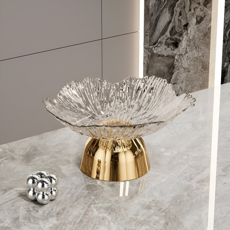 家庭用の落下防止クリスタルフルーツ＆フラワープレート