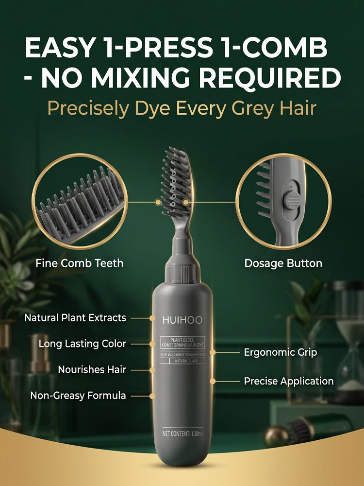 【Little Silver Comb Plant Fruit Dye】Hair Comb and Hair Dye