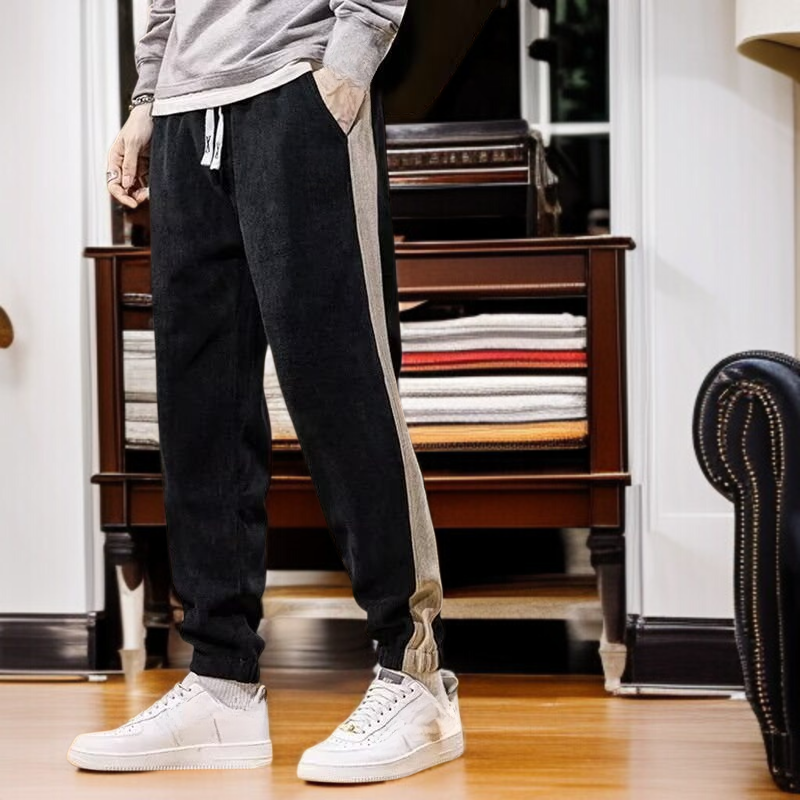 남성 트레이닝 캐주얼 와이드 빅사이즈 기모 도톰 조거 팬츠 추동 기모 와이드 빅사이즈 팬츠