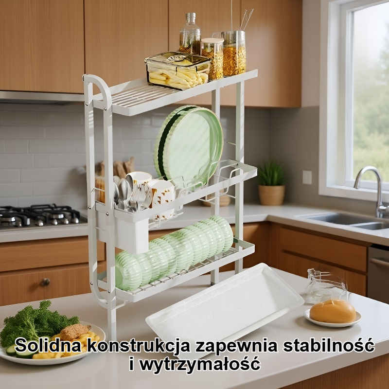 Wieszak na naczynia kuchenne bez wiercenia