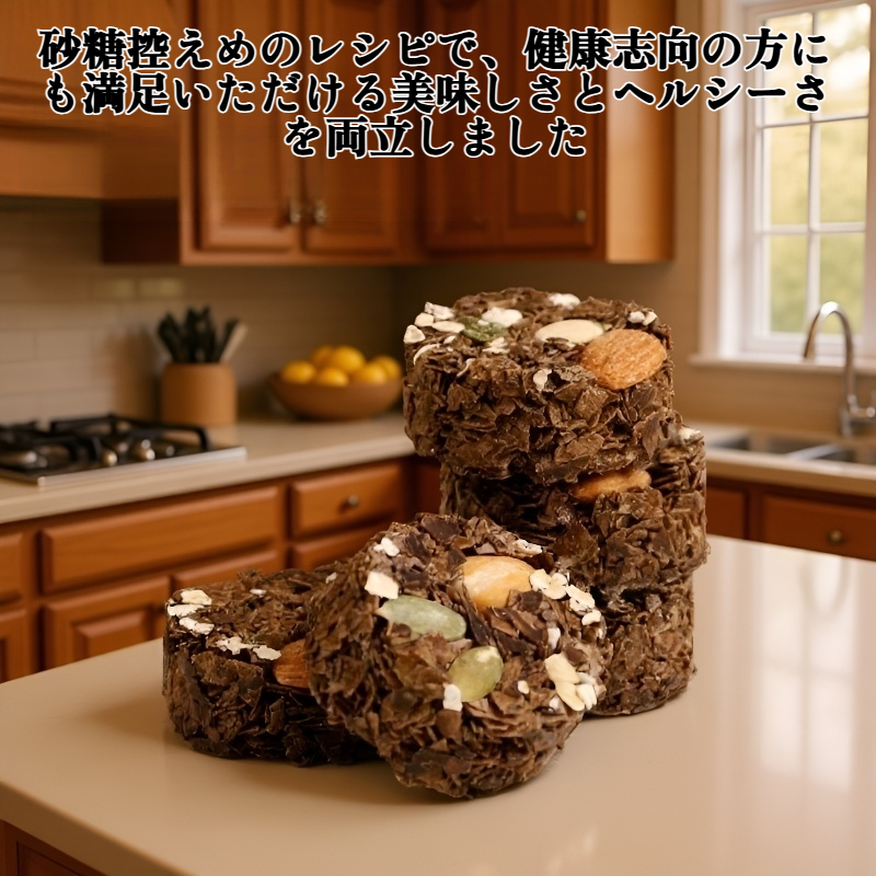 濃厚な生チョコレートとオートナッツの組み合わせ