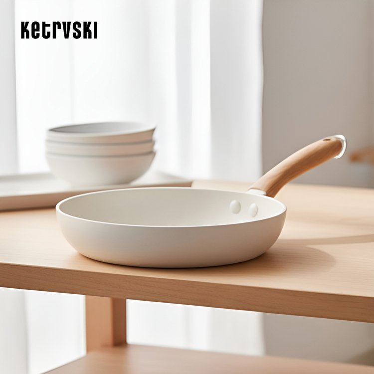 크림색 프라이팬