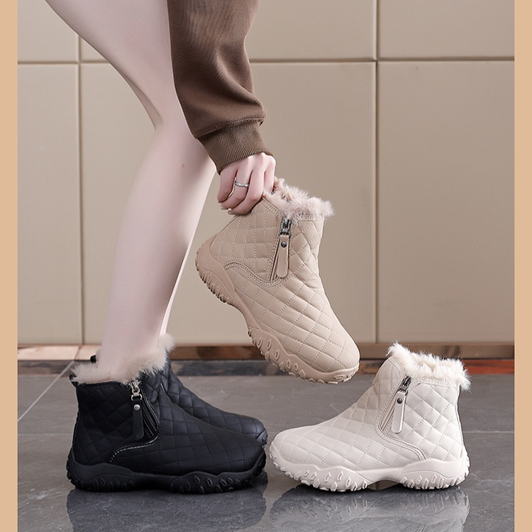 여성용 기모 두꺼운 키높이 면화 신발