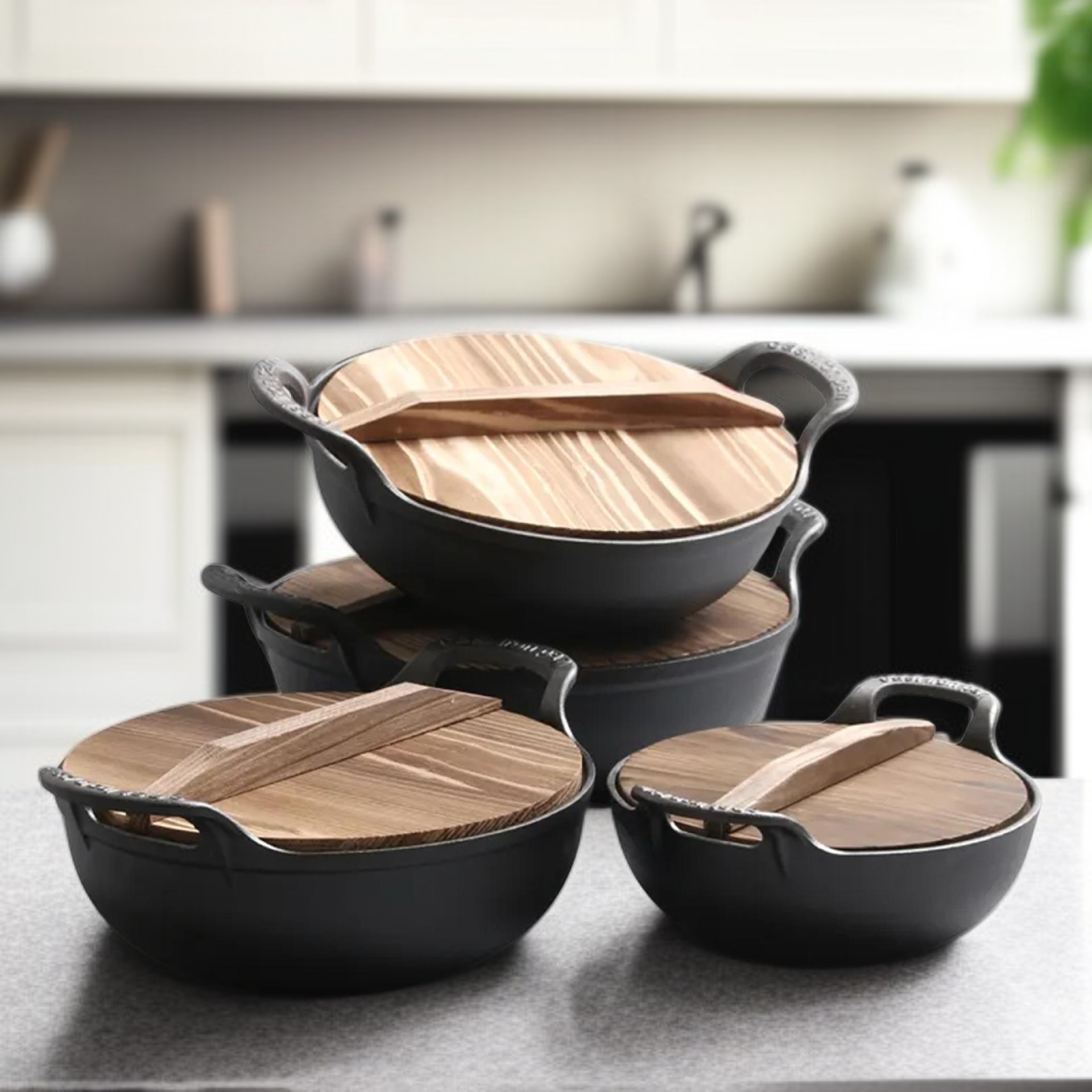 Traditioneller Gusseisentopf, unbeschichtet, nicht klebend, für Eintöpfe und Suppen