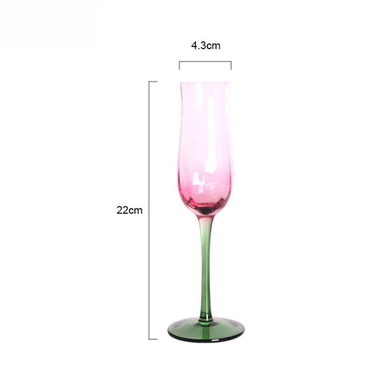 人工のピンクとグリーンのガラス