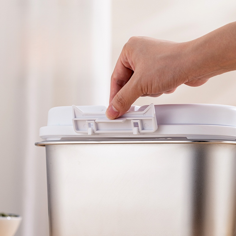 Stainless steel thickened sealed storage multifunctional rice bucket