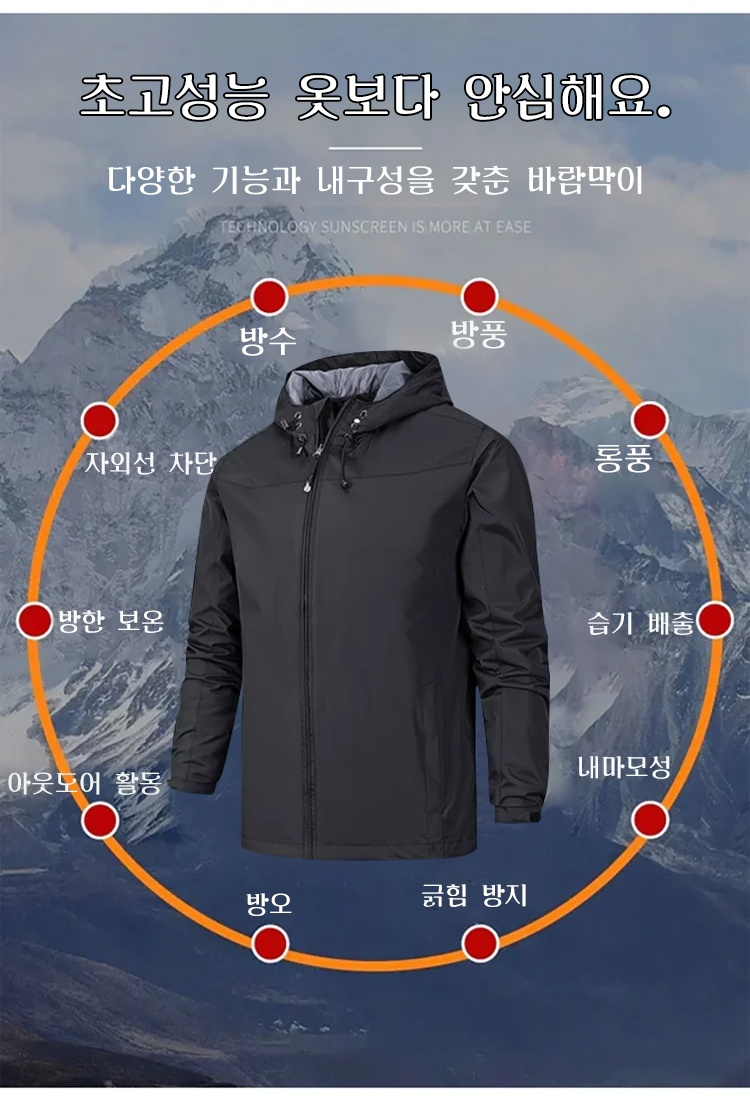 방풍 효과가 뛰어난 야상 자켓 착용 모습