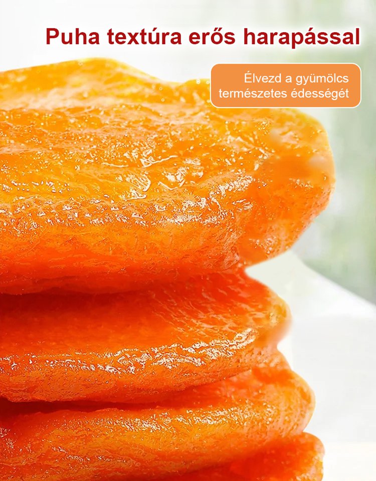 Savanykás és édes cukormentes sárgabarack aszalvány