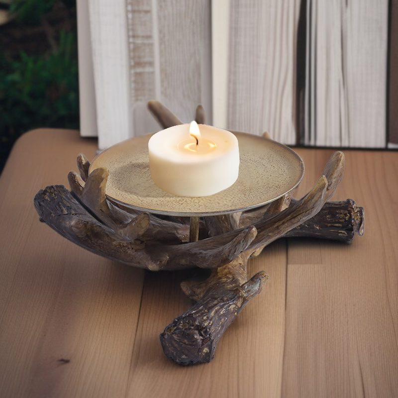 家居鹿角蠟燭香氛燭台