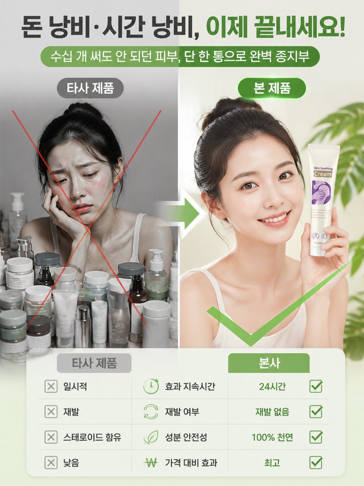【피부염 집중 케어】피부 진정 케어 크림